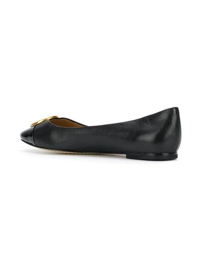 Tory Burch Chelsea Cap Toe Ballet Flat In Black