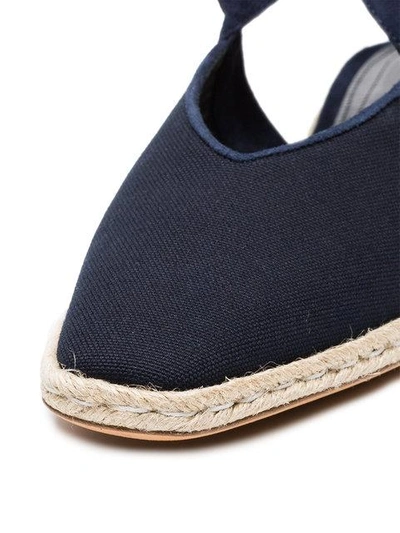Shop Jw Anderson Lace-up Espadrille Flats In Blue