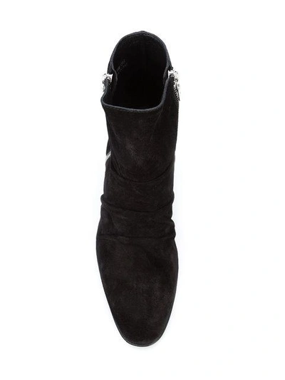 Shop Amiri Skinny Stack Boots In Black