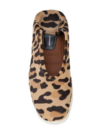 Shop Proenza Schouler Leopard Slip In Neutrals