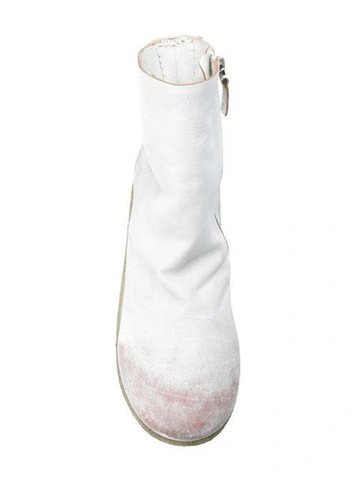 Shop Marsèll Sock Style Ankle Boot - White