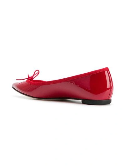Repetto Red Brigitte Pointy Toe Ballerina Flats In Red