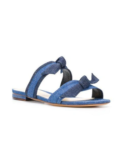 Shop Alexandre Birman Bow Denim Sandals