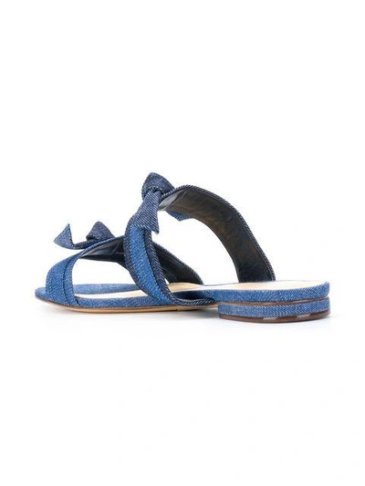 Shop Alexandre Birman Bow Denim Sandals