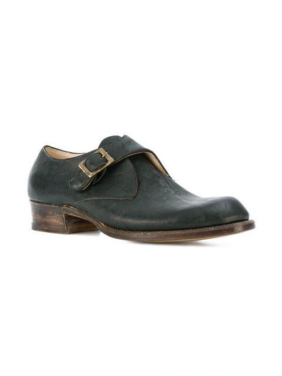 Shop Sebastian Tarek Hand Stitched Monk Strap Brogues In Black