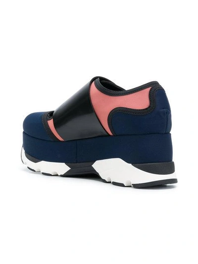 Shop Marni Arial Platform Sneakers In Blue