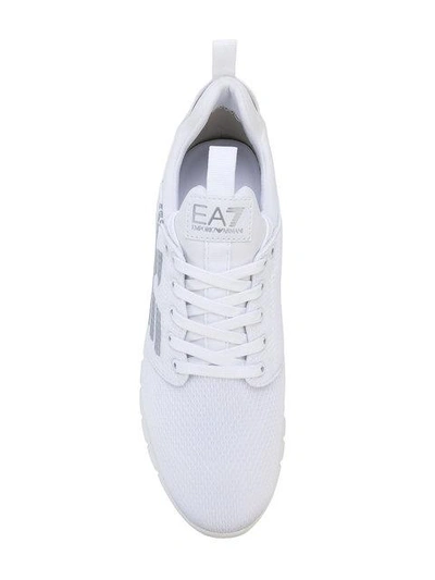 Shop Ea7 Logo Running Sneakers In White