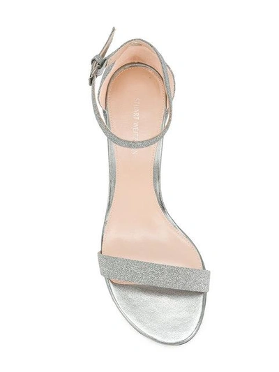 Shop Stuart Weitzman Simple Glitter Sandals