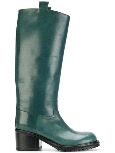 Shop A.f.vandevorst Heeled Wellington Boots - Green