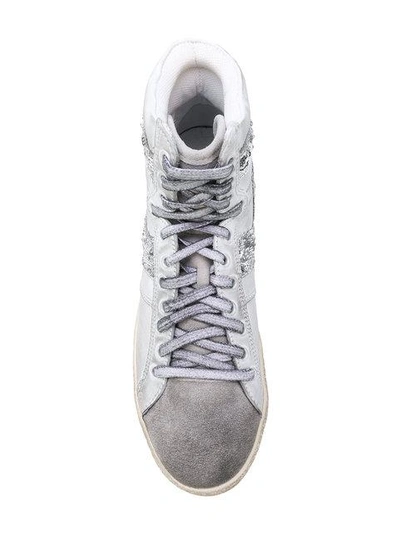 Shop Iro Sequin Panel Barthyno Sneakers In Grey