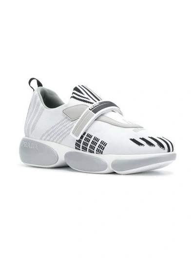 Shop Prada Cloudbust Sneakers  In White ,black