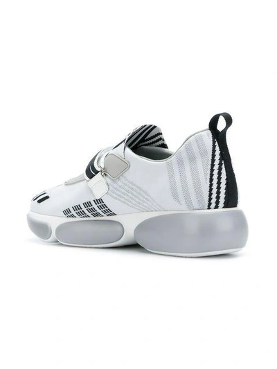 Shop Prada Cloudbust Sneakers  In White ,black