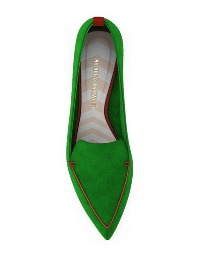 Shop Nicholas Kirkwood Beya Loafers - Green