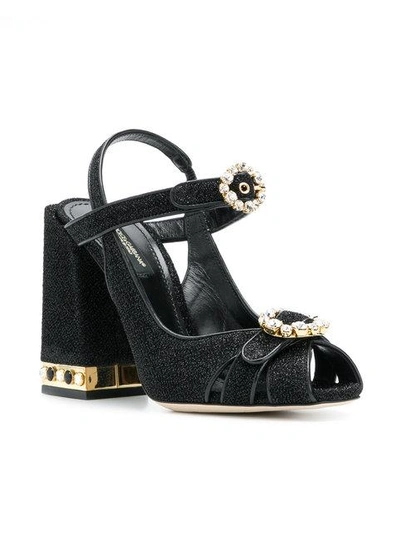 Shop Dolce & Gabbana Bette Sandals In Black