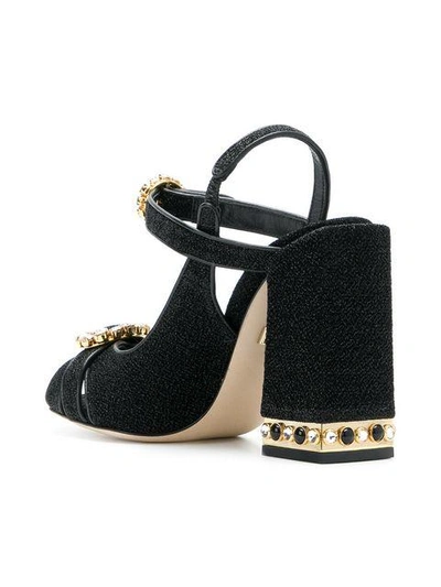 Shop Dolce & Gabbana Bette Sandals In Black