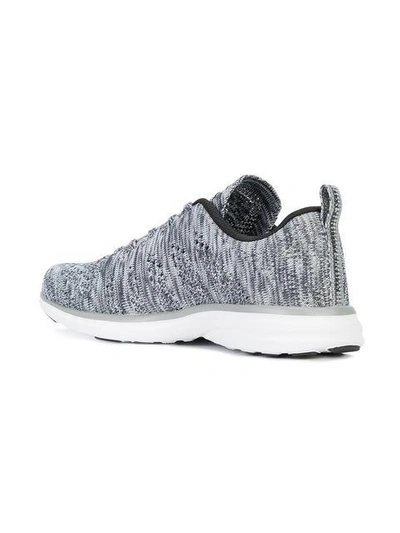 Shop Apl Athletic Propulsion Labs Woven Lace-up Sneakers In Grey