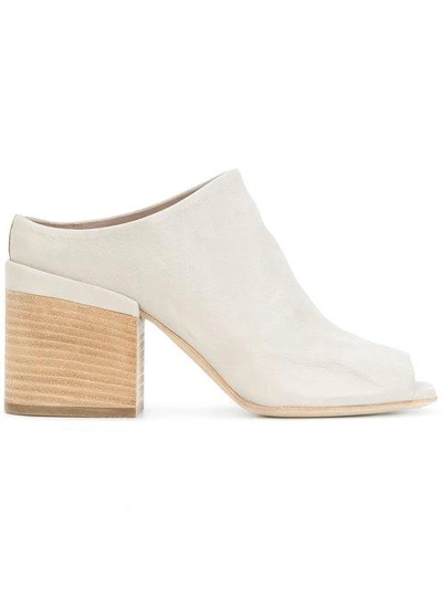 Shop Officine Creative Chunky Heel Mules In Grey
