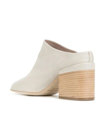 Shop Officine Creative Chunky Heel Mules In Grey