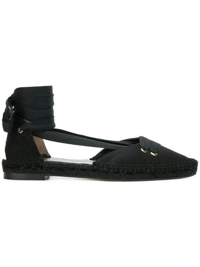 Shop Manolo X Castaner X Manolo Blahnik Espadrille Flats In Black