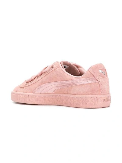 Shop Puma Suede Heart Satin Sneaker In Pink