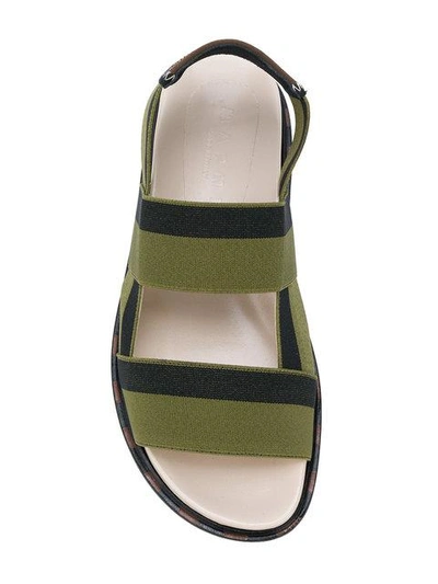 Shop Marni Double Strap Sandals - Green