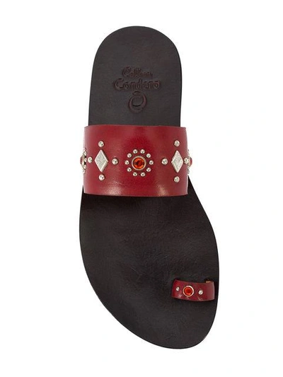 Shop Calleen Cordero Embellished Sandals - Red