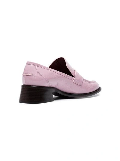 Shop Sies Marjan Mauve Adele Patent Leather Loafers In Pink