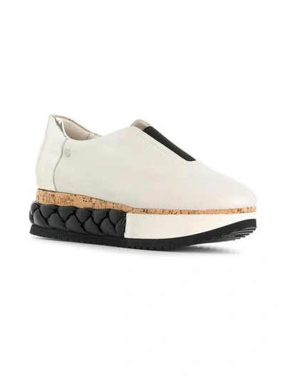 Shop Agl Attilio Giusti Leombruni Braided Platform Sneakers In White