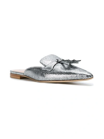 Shop Alberta Ferretti Mia Mules In Metallic