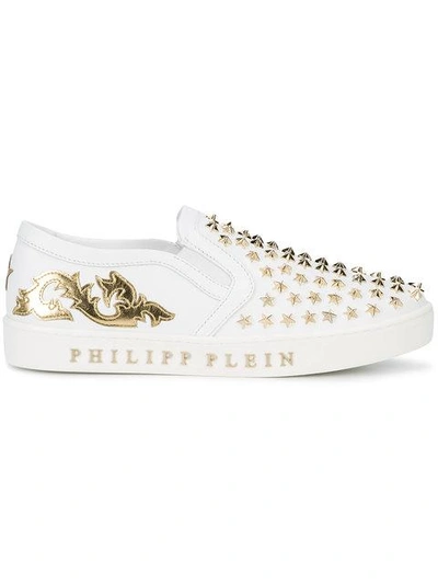 Shop Philipp Plein El Paso Sneakers In White