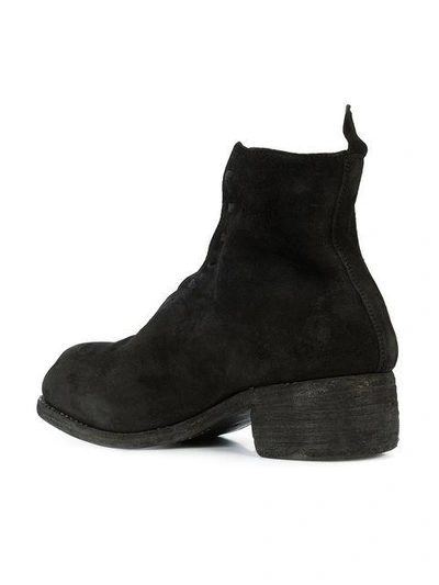 Shop Guidi Laced Ankle Boots In Black