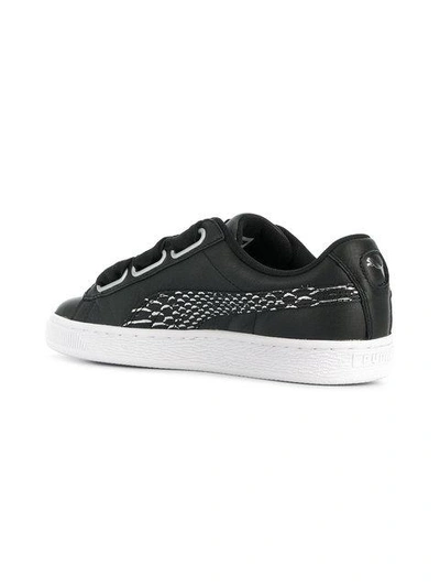 Shop Puma Basket Heart Sneakers In Black