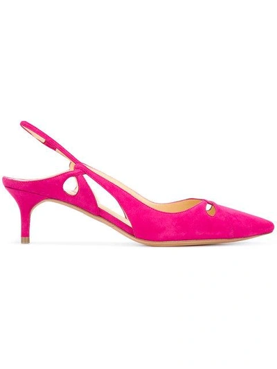 Shop Alexandre Birman Nanny Kitten Heel Pumps In Pink