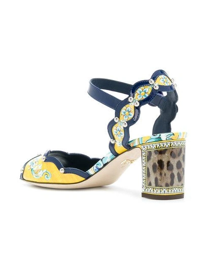 Shop Dolce & Gabbana Keira Majolica Sandals In Multicolour