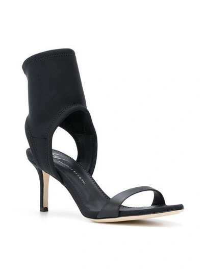 Shop Giuseppe Zanotti Agnes Neoprene Sandals In Black