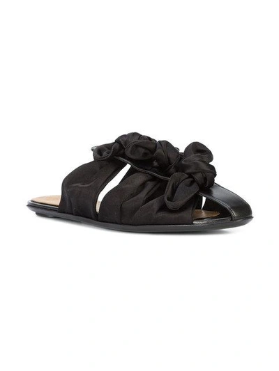 Shop The Row Bow Detail Sandals - Black