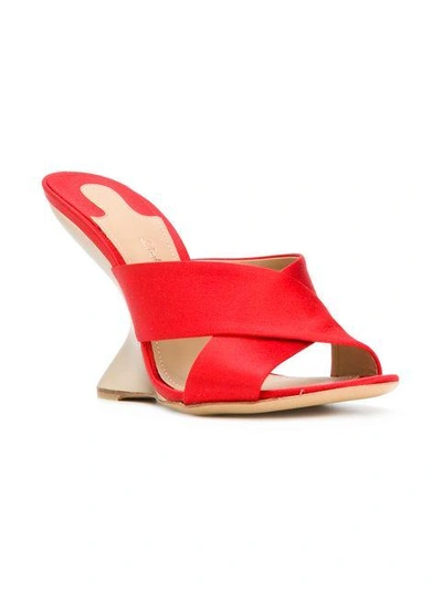 Shop Ferragamo Sculpted Heel Mules