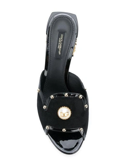Shop Dolce & Gabbana Embellished Mules In Black
