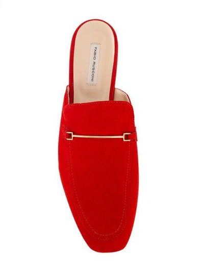 Shop Fabio Rusconi Mule Loafers In Red