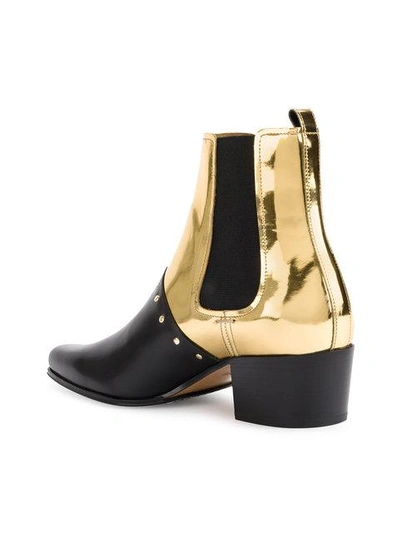 Shop Balmain Studded Ankle Boots In Multicolour