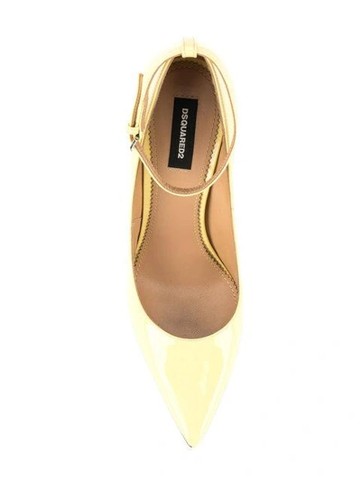 Shop Dsquared2 Pointed Court Shoes - Yellow In Yellow & Orange