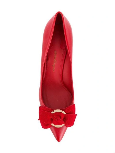 Shop Ferragamo Salvatore  Peony Pumps - Red