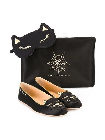 Shop Charlotte Olympia Cat Nap Kitty Set In 001 Black