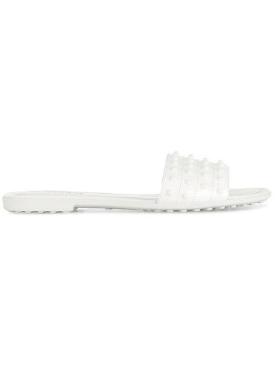 Shop Tod's Studded Slides In B001