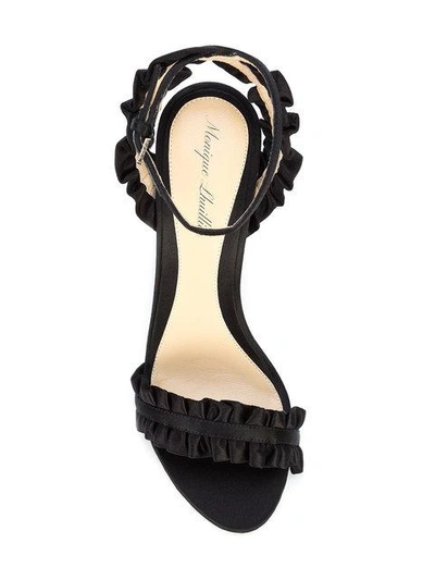 Shop Monique Lhuillier Ruffled Stiletto Sandals