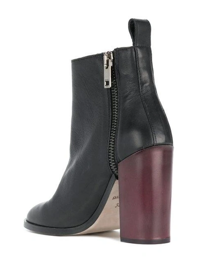 zip heeled ankle boots