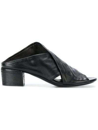 Shop Marsèll Block Heel Cross-strap Sandals - Black