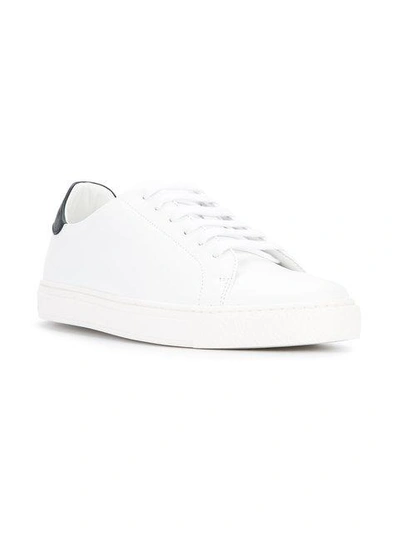 Shop Anya Hindmarch Smiley Wink Sneakers - White