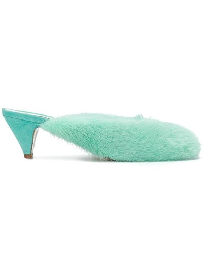 Shop Natasha Zinko Kitten-heel-mules - Grün In Green