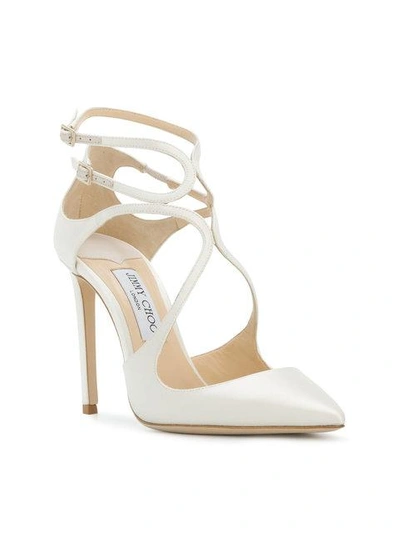 Shop Jimmy Choo Lancer 100 Pumps In White